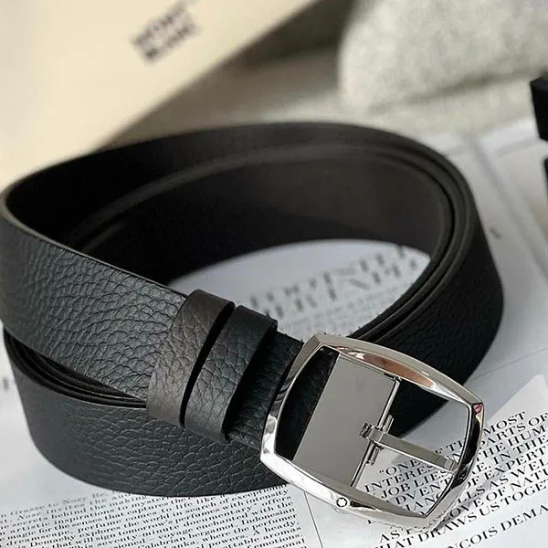 Thắt Lưng Nam Montblanc Reversible Leather Belt MB116716 Độ Bản Rộng 3.5cm Freesize Màu Đen N-MS - Thắt lưng - Vua Hàng Hiệu