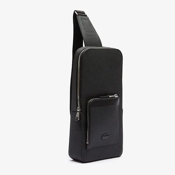Túi Đeo Chéo Nam Lacoste Chantaco Snug Leather Bag NH3633CE 000 Màu Đen
