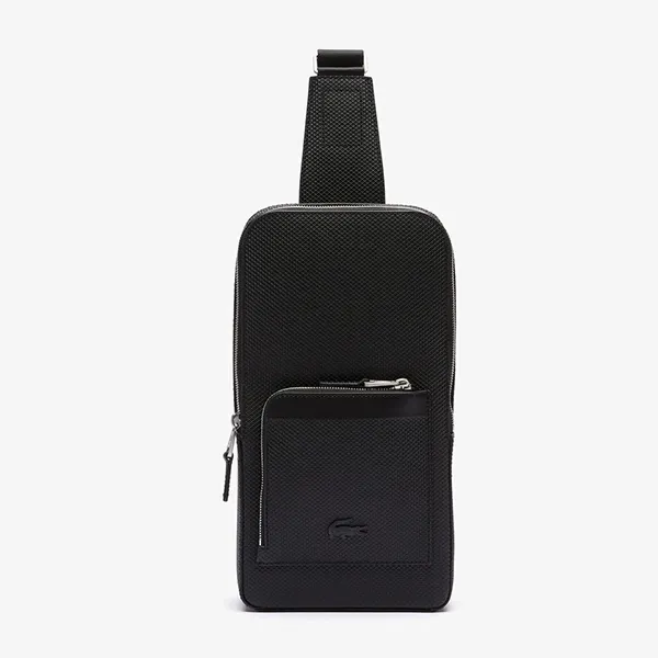 Túi Đeo Chéo Nam Lacoste Chantaco Snug Leather Bag NH3633CE 000 Màu Đen