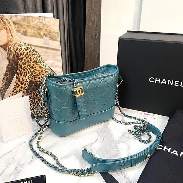 Túi Đeo Chéo Nữ Chanel Hobo Gabrielle Small Màu Xanh Cổ Vịt - Túi xách - Vua Hàng Hiệu