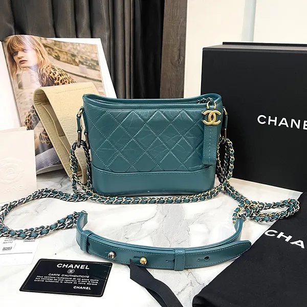 Túi Đeo Chéo Nữ Chanel Hobo Gabrielle Small Màu Xanh Cổ Vịt - Túi xách - Vua Hàng Hiệu