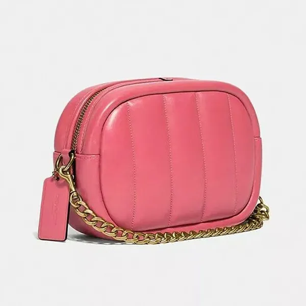 Túi Đeo Chéo Nữ Coach Camera Bag Leather Crossbody C4814 Màu Hồng