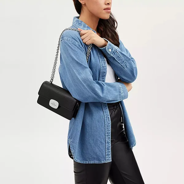 Túi Đeo Chéo Nữ Coach Eliza Flap Crossbody Bag CR106 Màu Đen