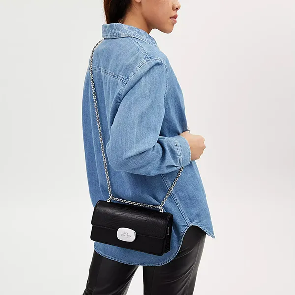 Túi Đeo Chéo Nữ Coach Eliza Flap Crossbody Bag CR106 Màu Đen