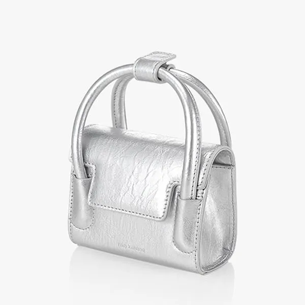 Túi Đeo Chéo Nữ Find Kapoor Marty Bag 12 Crinkled Silver Màu Bạc - Túi xách - Vua Hàng Hiệu