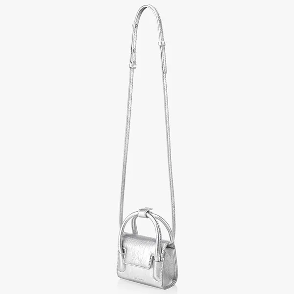 Túi Đeo Chéo Nữ Find Kapoor Marty Bag 12 Crinkled Silver Màu Bạc - Túi xách - Vua Hàng Hiệu