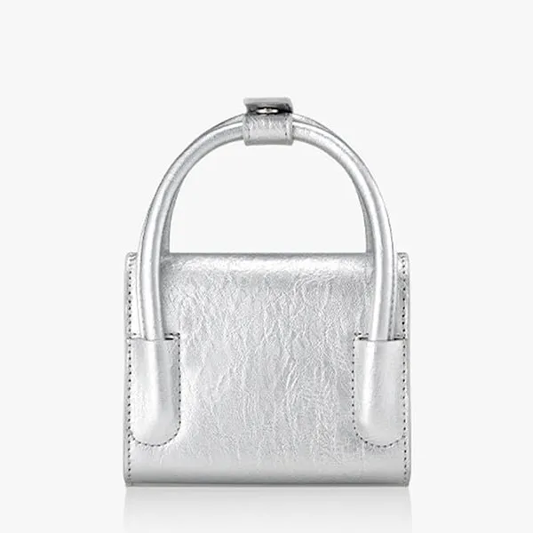 Túi Đeo Chéo Nữ Find Kapoor Marty Bag 12 Crinkled Silver Màu Bạc - Túi xách - Vua Hàng Hiệu
