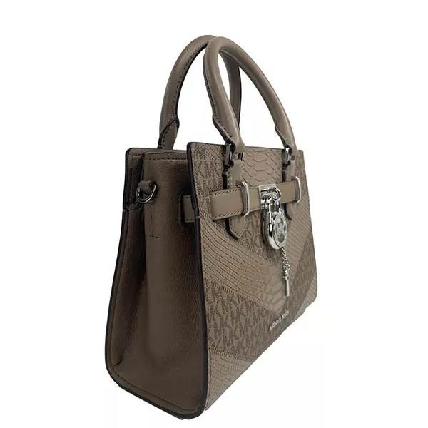Túi Đeo Chéo Nữ Michael Kors MK Hamilton Small Dusk Satchel Crossbody Bag Nâu Rêu