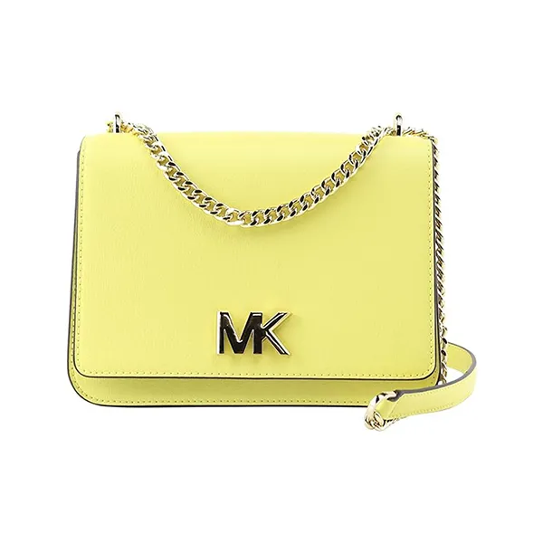 Túi Đeo Chéo Nữ Michael Kors MK Moot Leather Shoulder Flap Yeallow 35S0GOXL3T Màu Vàng