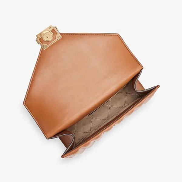 Túi Đeo Chéo Nữ Michael Kors MK Whitney Medium Quilted Shoulder Bag 35R4GWHL6U Màu Nâu