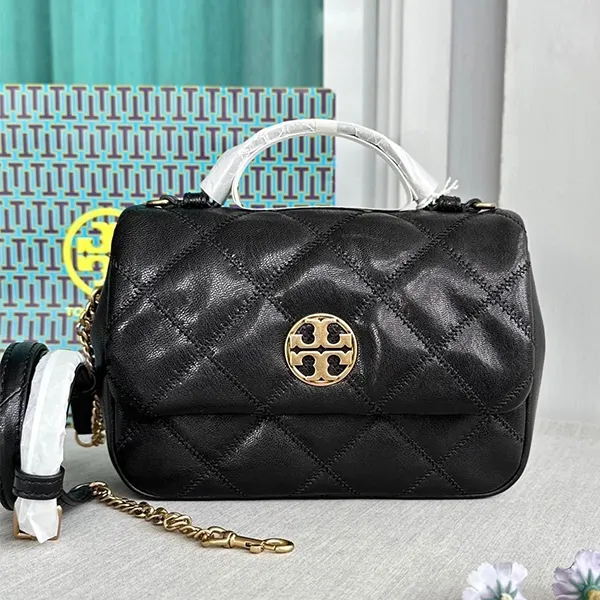 Túi Đeo Chéo Nữ Tory Burch Willa Mini Top Handle 153399 Màu Đen - Túi xách - Vua Hàng Hiệu