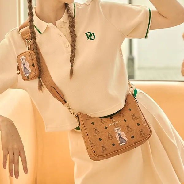 Túi Đeo Chéo Nữ TTWN BEAR TN3391 TN3403 Màu Nâu Khaki