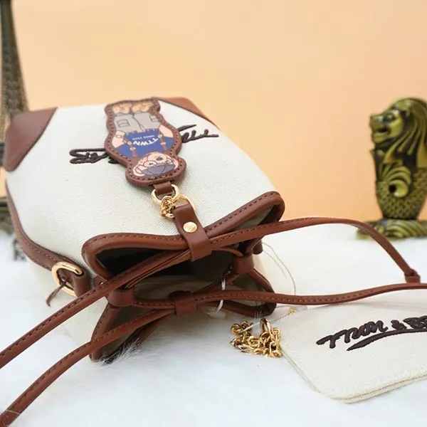 Túi Đeo Chéo Nữ TTWN BEAR TN3669 Màu Be/Nâu