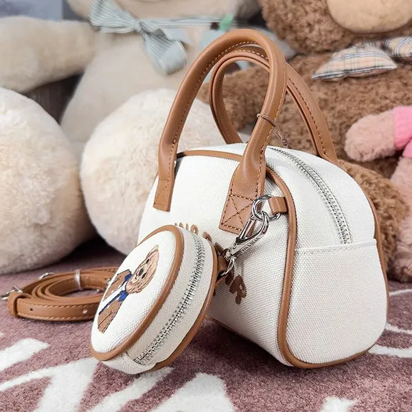 Túi Đeo Chéo Nữ TTWN BEAR TN3763 Màu Be Nâu (Kèm Ví Mini)