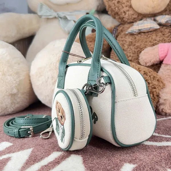 Túi Đeo Chéo Nữ TTWN BEAR TN3763 Màu Be Xanh (Kèm Ví Mini)