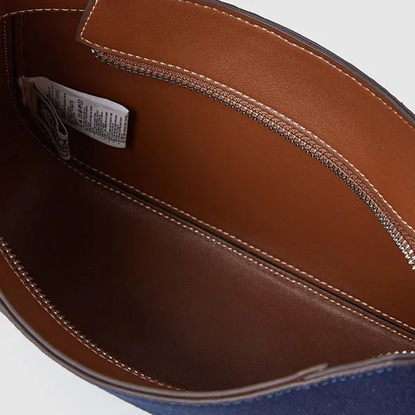 Túi Đeo Chéo Nữ WHOAU Steve Mini Canvas Hobobag WHBGE3813A Màu Xanh Navy - Túi xách - Vua Hàng Hiệu