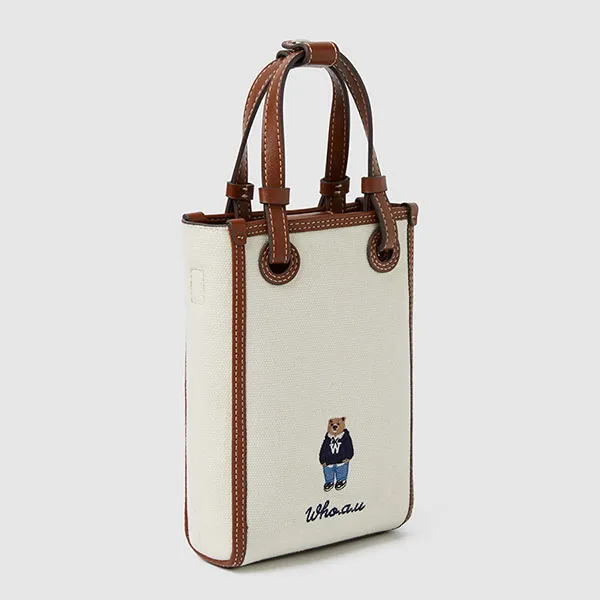 Túi Đeo Chéo Nữ WHOAU Steve Mini Square Crossbag WHBGE3812A Màu Trắng