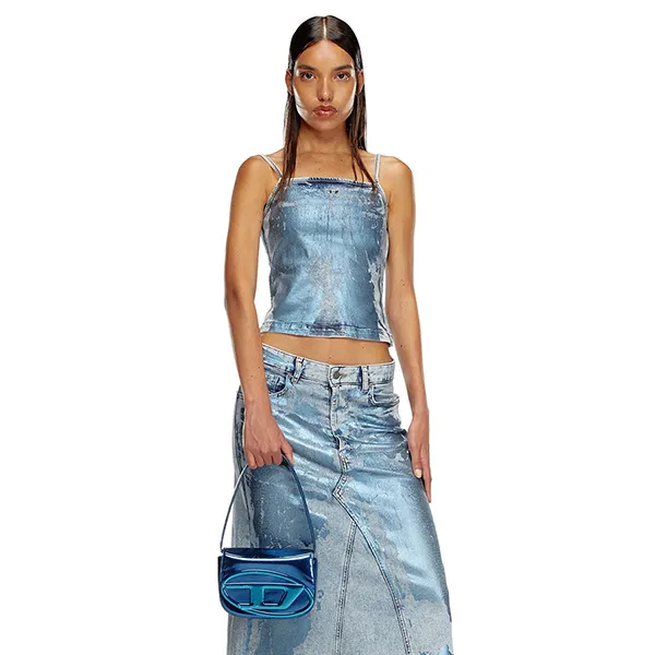 Túi Đeo Vai Nữ Diesel 1DR Shoulder Bag X08396 H5572 H1410 Màu Xanh Blue - Túi xách - Vua Hàng Hiệu