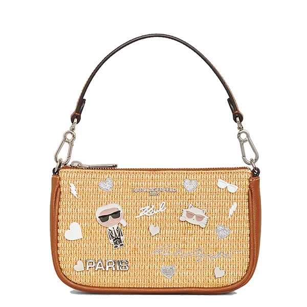 Túi Đeo Vai Nữ Karl Lagerfeld Demi Mini Cate Pins Bag Màu Be Nâu