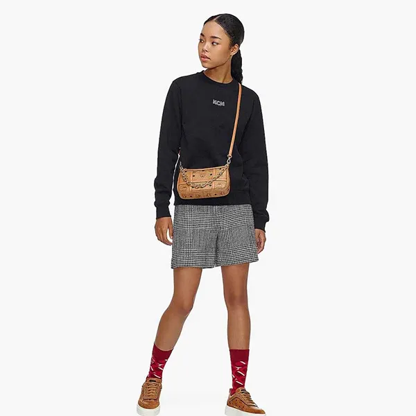Túi Đeo Vai Nữ MCM Delmy Shoulder Bag In Visetos Màu Nâu - Túi xách - Vua Hàng Hiệu