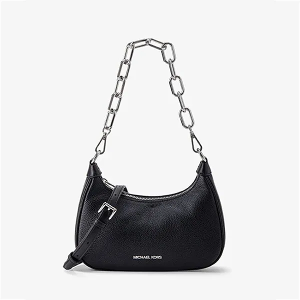 Túi Đeo Vai Nữ Michael Kors MK Cora Medium Pebbled Leather Shoulder Bag 35F3S4CU6L Màu Đen