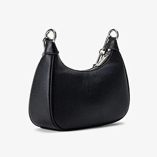 Túi Đeo Vai Nữ Michael Kors MK Cora Medium Pebbled Leather Shoulder Bag 35F3S4CU6L Màu Đen