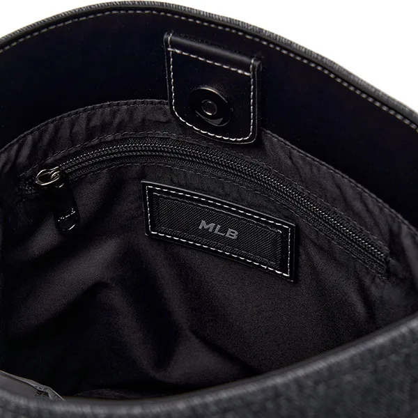 Túi Đeo Vai MLB Denim Coopers Mega Logo New York Yankees Bucket Bag 3ABML054N-50BKS Màu Đen