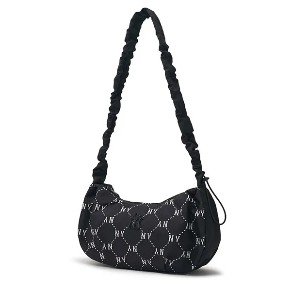 Túi Đeo Vai Nữ MLB Korea Dia Mono Sportive Hobo Bag New York Yankees Black 3ABQS034N-50BKS Màu Đen