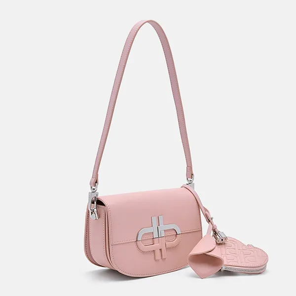 Túi Đeo Vai Nữ Pedro Icon Leather Shoulder Bag Pink PW2-75210151-6 Màu Hồng - Túi xách - Vua Hàng Hiệu