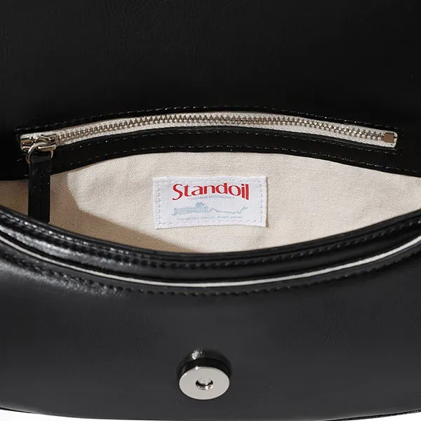 Túi Đeo Vai Nữ Stand Oil Clam Shoulder Bag Màu Đen - Túi xách - Vua Hàng Hiệu