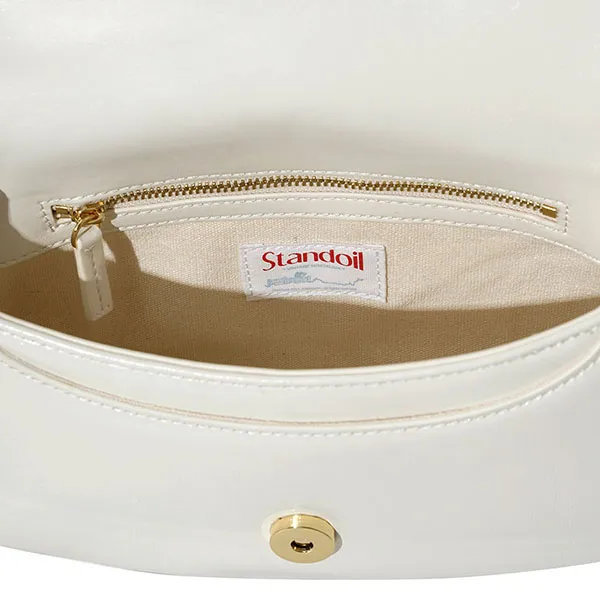Túi Đeo Vai Nữ Stand Oil Clam Shoulder Bag Màu Trắng - Túi xách - Vua Hàng Hiệu
