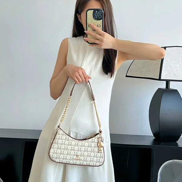 Túi Đeo Vai Nữ TTWN BEAR TN3078 Màu Be Viền Nâu