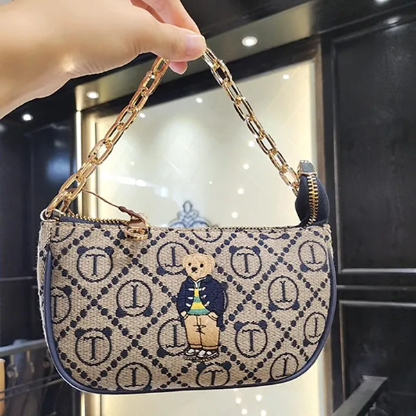Túi Đeo Vai Nữ TTWN BEAR TT2372 44430 Màu Be Viền Xanh