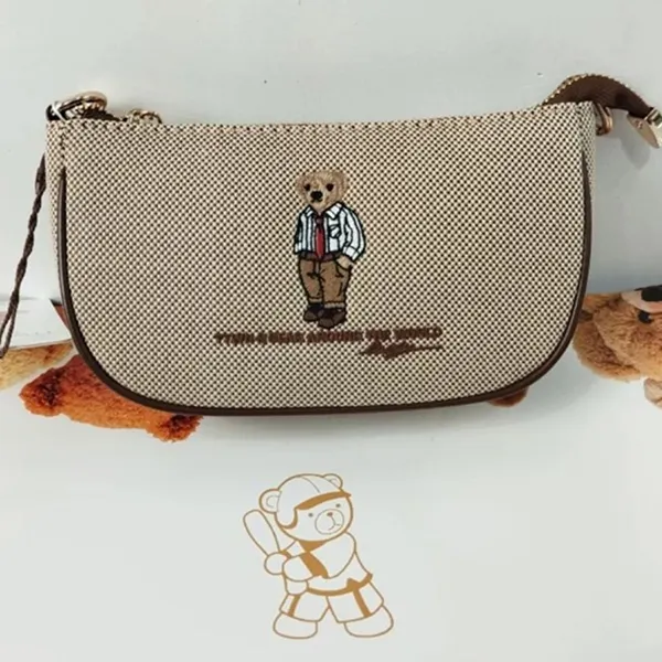 Túi Đeo Vai Nữ TTWN BEAR TT2372 Màu Be Viền Nâu