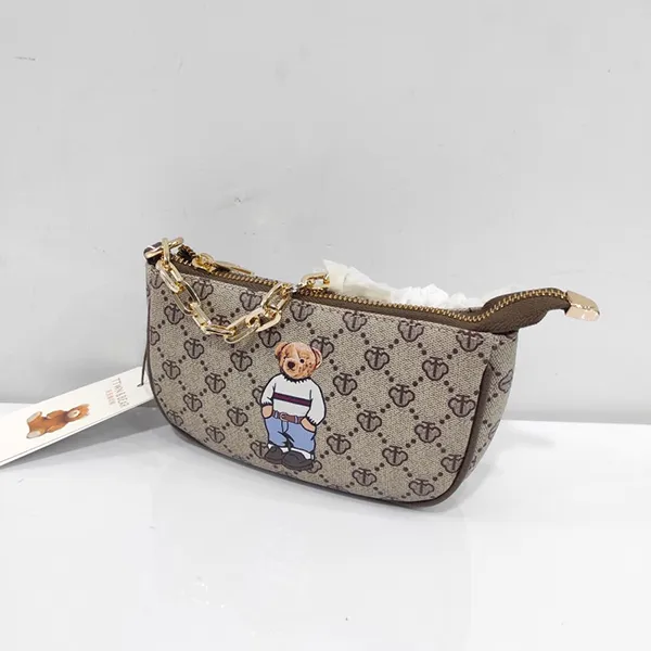 Túi Đeo Vai Nữ TTWN BEAR TT2440 34090 Logo Lưới Màu Xám