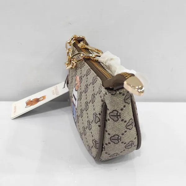 Túi Đeo Vai Nữ TTWN BEAR TT2440 34090 Logo Lưới Màu Xám