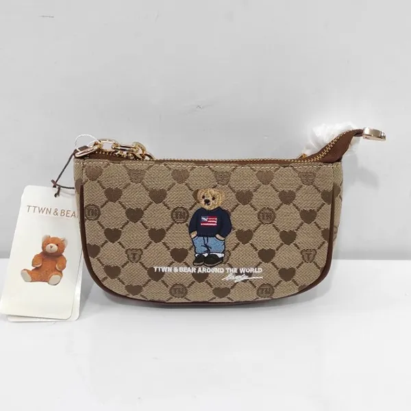 Túi Đeo Vai Nữ TTWN BEAR TT2463 Màu Be Viền Nâu