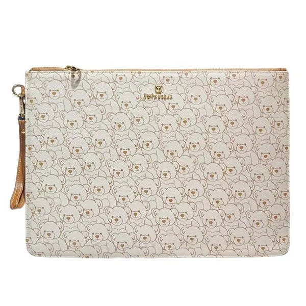 Túi Đựng Laptop Nữ TTWN BEAR TT2488 Họa Tiết Gấu Bông Màu Be