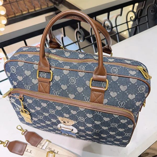 Túi Đựng Laptop TTWN BEAR TN3609 Màu Xanh Viền Nâu