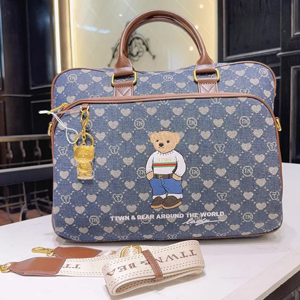 Túi Đựng Laptop TTWN BEAR TN3609 Màu Xanh Viền Nâu