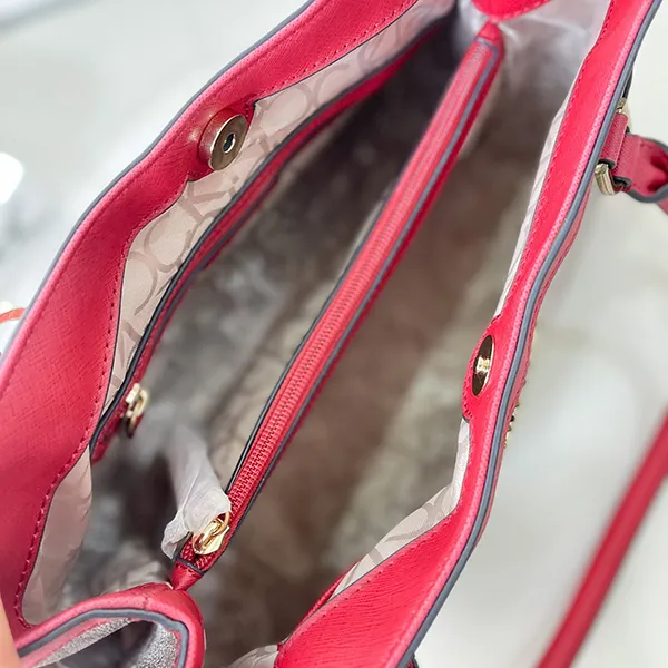 Túi Tote Nữ Calvin Klein CK Beverley Hills Bag Lady Signature HODDJAD2 Màu Xám Đỏ