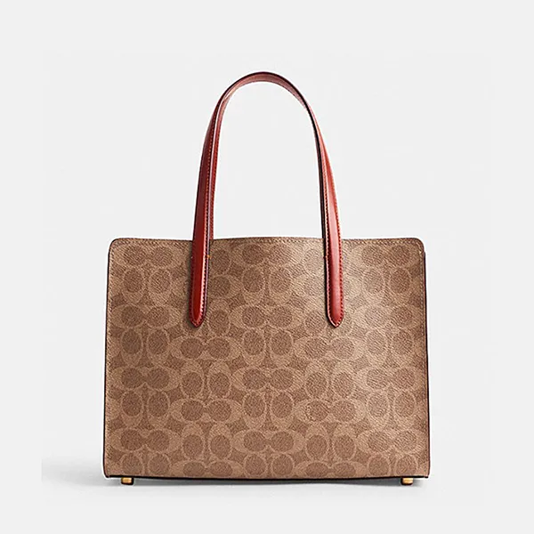 Túi Tote Nữ Coach Carter Carryall 28 In Signature Canvas Brown CK457 B4NQ4 Màu Nâu Đỏ