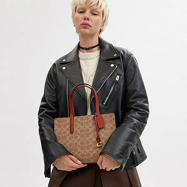 Túi Tote Nữ Coach Carter Carryall 28 In Signature Canvas Brown CK457 B4NQ4 Màu Nâu Đỏ