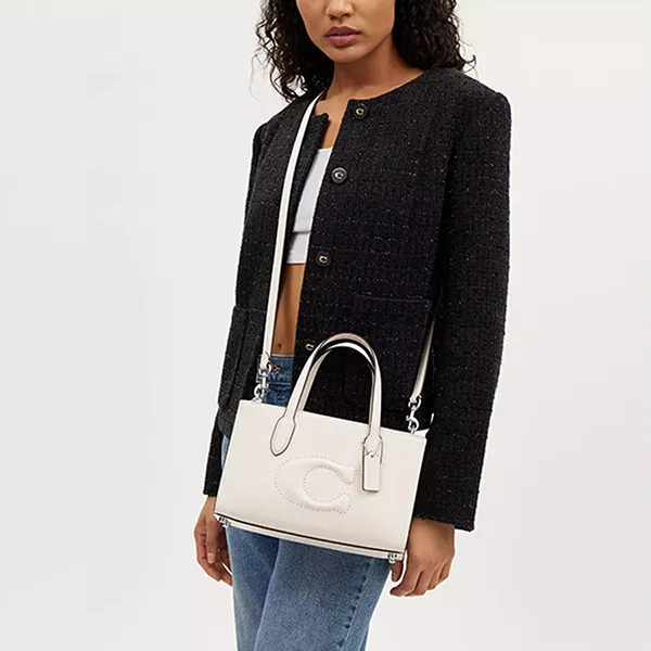Túi Tote Nữ Coach Nina Small Bag CR097 Chalk Màu Trắng T_HD - Túi xách - Vua Hàng Hiệu