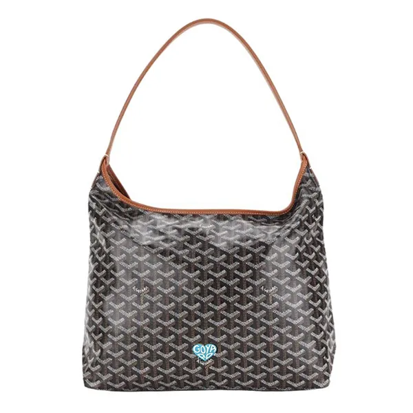 Túi Tote Nữ Goyard Bohemme Tan With Blue Heart Màu Nâu Đen (Kèm Túi Nhỏ) - Túi xách - Vua Hàng Hiệu