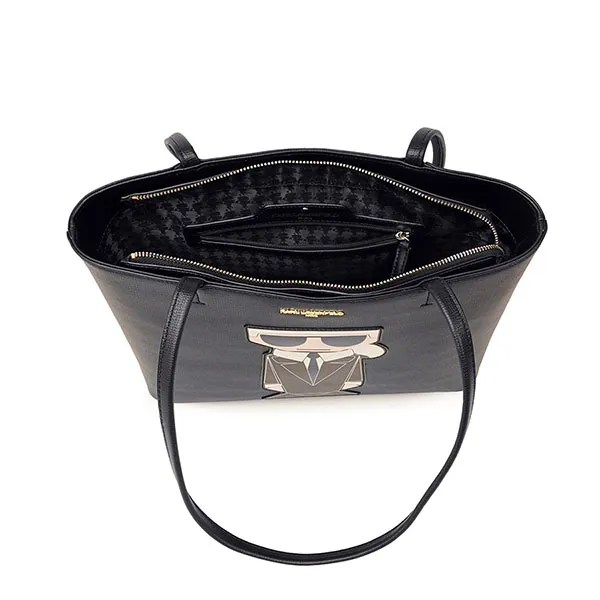 Túi Tote Nữ Karl Lagerfeld Maybelle Zipper Màu Đen