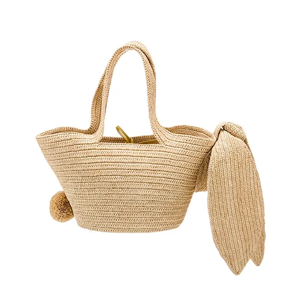 Túi Tote Nữ Loewe Bunny Basket Small Raffia Bag P00755461 Màu Be - Túi xách - Vua Hàng Hiệu