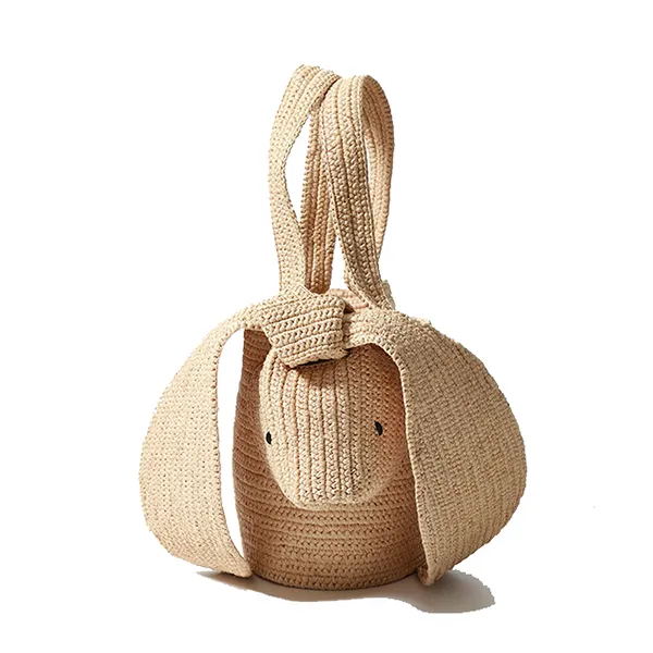Túi Tote Nữ Loewe Bunny Basket Small Raffia Bag P00755461 Màu Be - Túi xách - Vua Hàng Hiệu