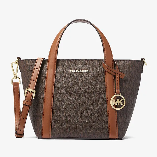 Túi Tote Nữ Michael Kors MK Pratt Signature Logo 35S4G3FM1B Màu Nâu