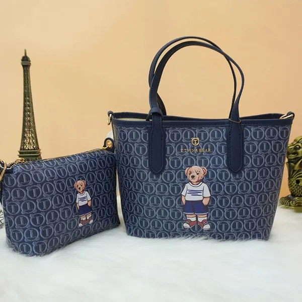 Túi Tote Nữ TTWN BEAR TN3520 Màu Xanh Size M